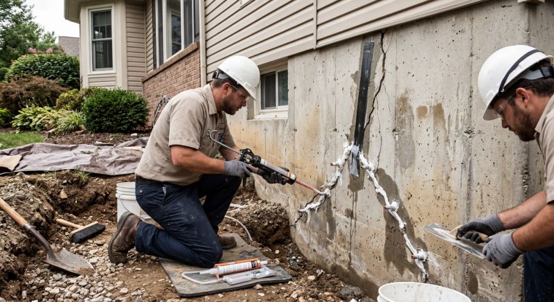 Cracked Foundation Repair in Ashton, MD