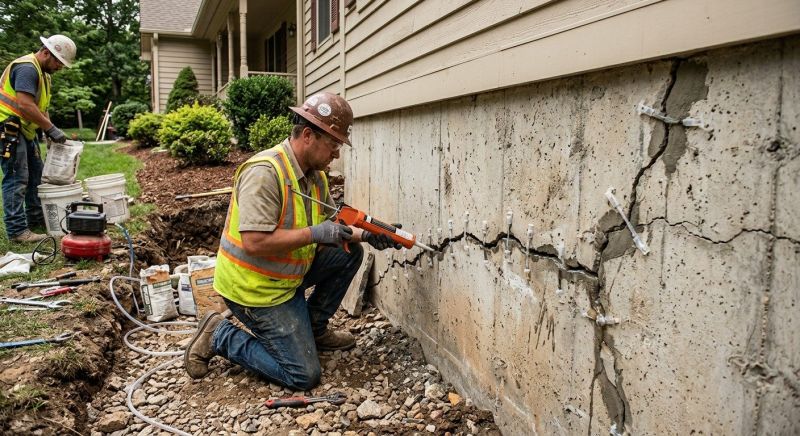Cracked Foundation Repair in Sandy Spring, MD