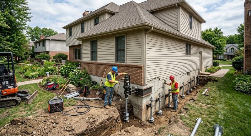 Helical Piers Installation in Arlington, VA