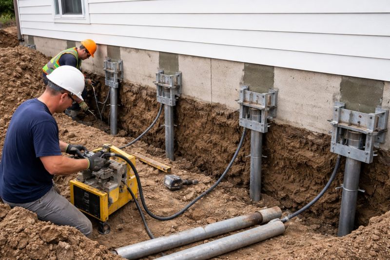 Helical Piers Installation in Arlington, VA