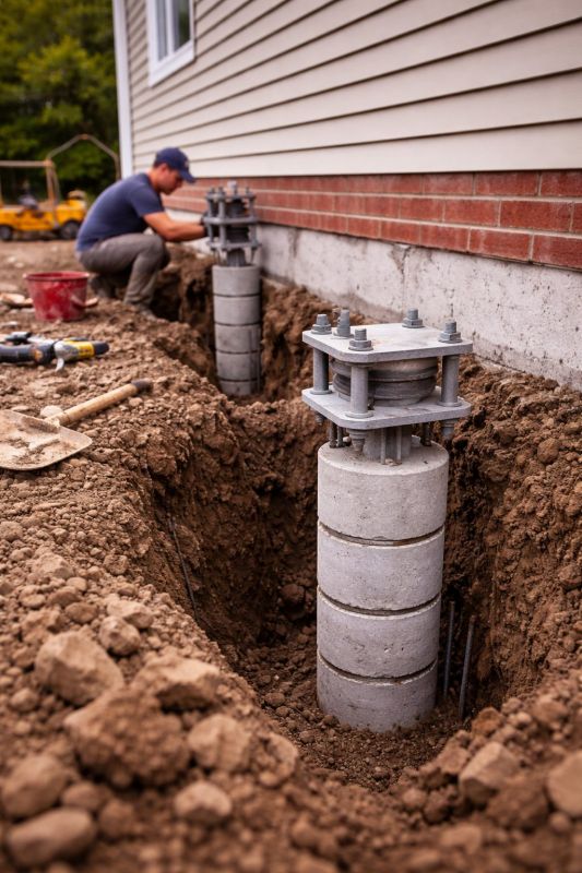 Helical Piers Installation in Arlington, VA