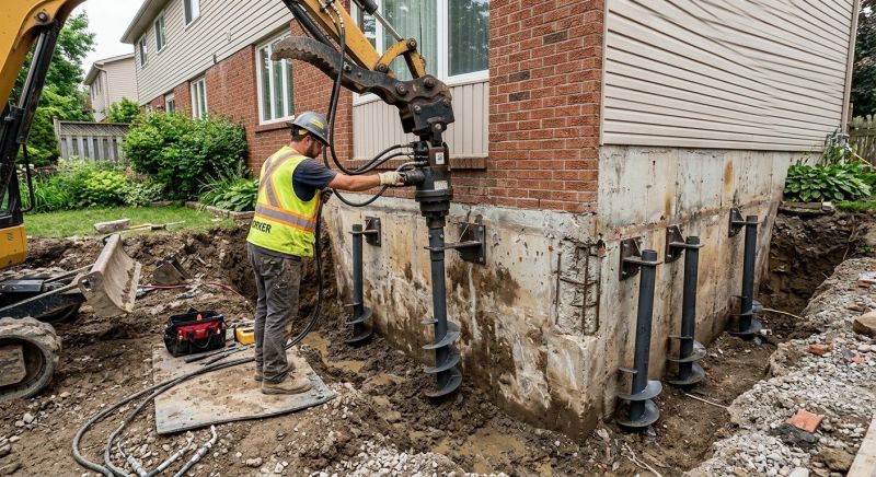 Helical Pile Installation in Arlington, VA