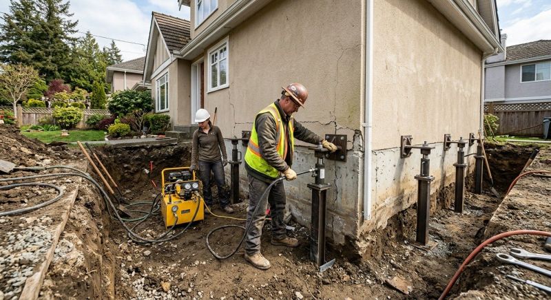 Sinking Foundation Repair in Manassas, VA