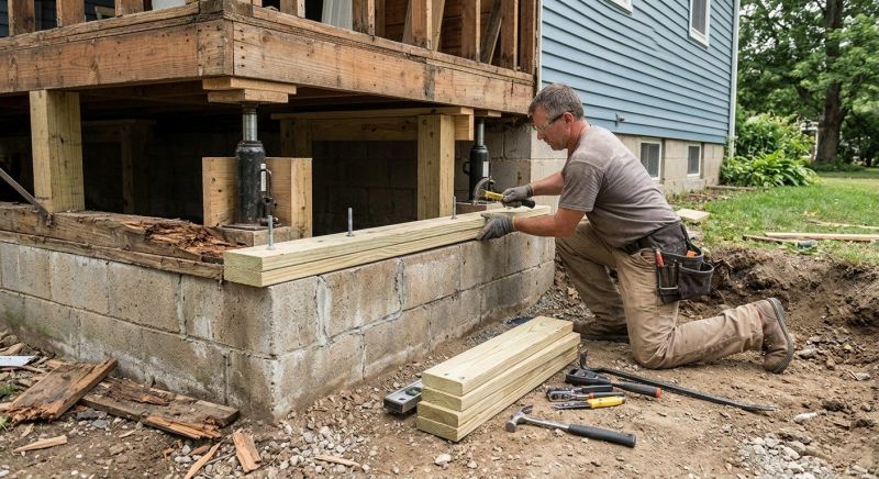 Sinking Foundation Repair in Triangle, VA